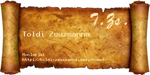 Toldi Zsuzsanna névjegykártya